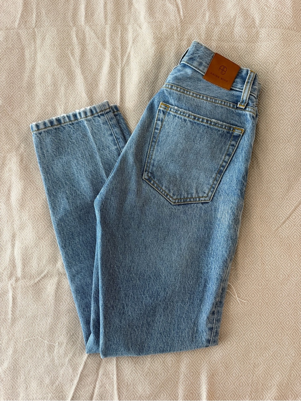 Annie Bing Straight-Leg Light Blue Women's Jeans